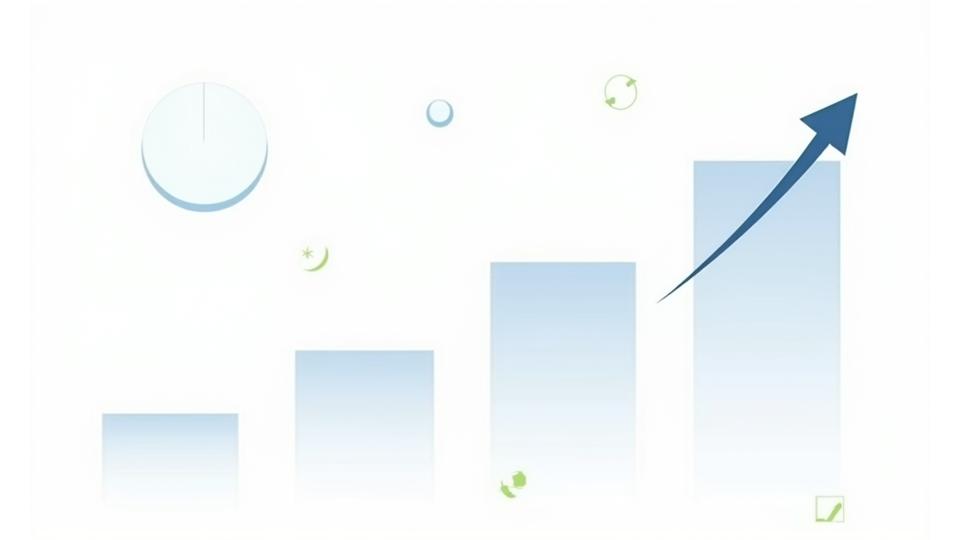A dynamic and modern infographic showing growth charts and positive financial trends, representing successful management consulting outcomes.