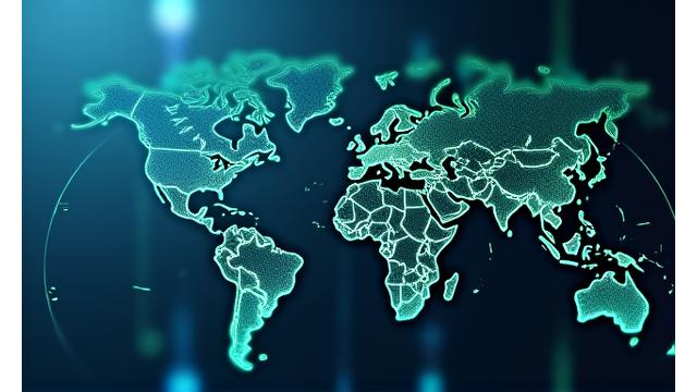 Global map with highlighted regions indicating market expansion